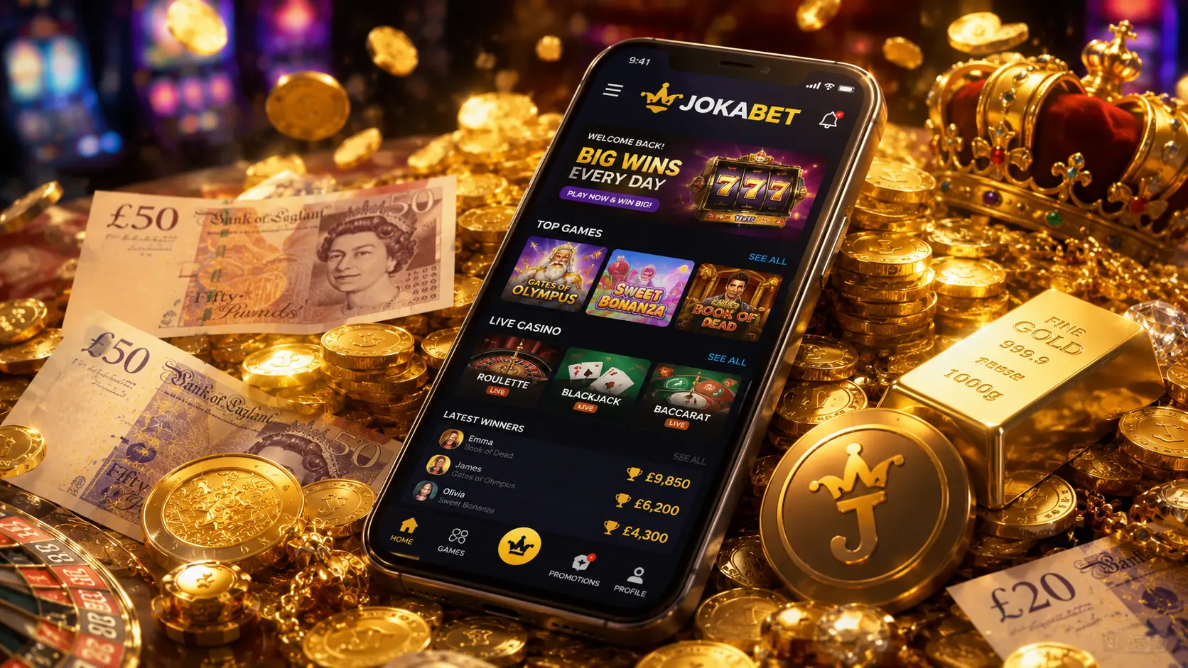 Jokabet Casino app on Android and iOS